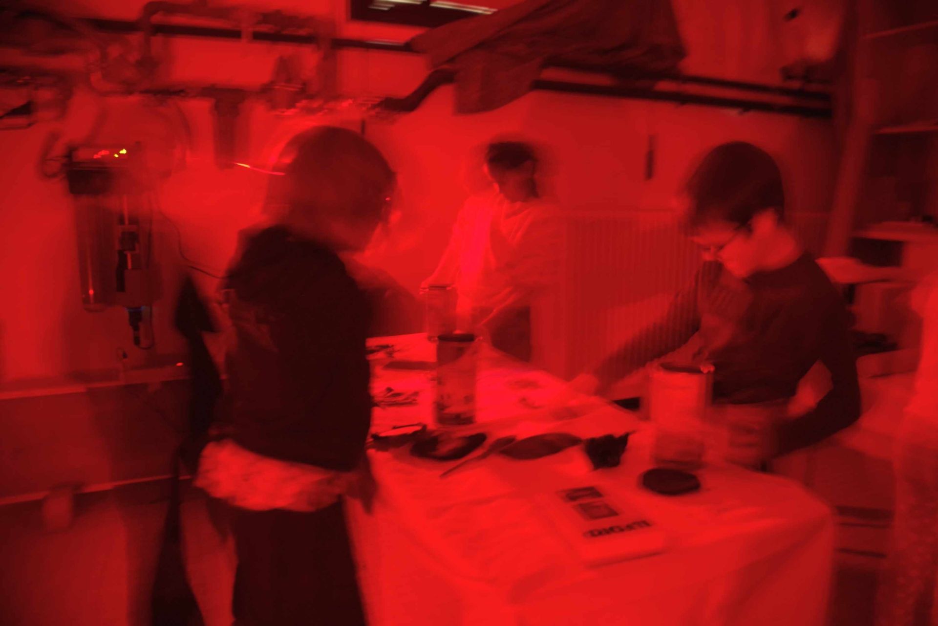 Dans le laboratoire argentique